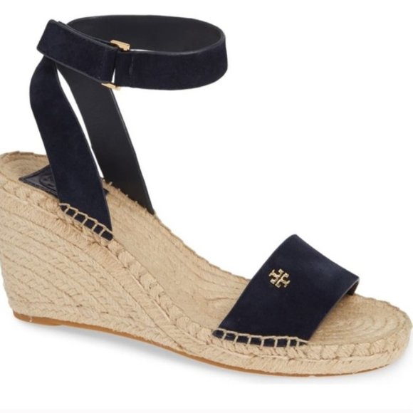 Tory Burch Shoes - Tory Burch Navy Suede Bima 2 Espadrille Wedge